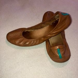 Tiek Ballet Flats, Chestnut Brown, Sz 8